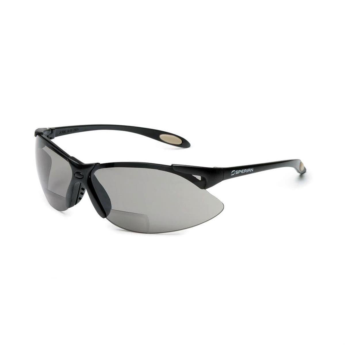 Uvex Serie Reader/Magnifier, Lente gris montura negra, TSR de dioptrías 1.5 con recubrimiento Anti- Scratch, color gris (A960)