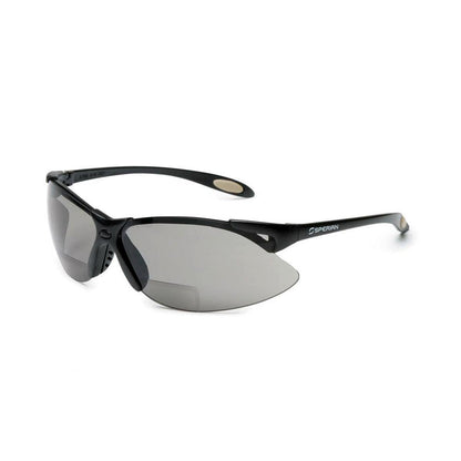 Uvex Serie Reader/Magnifier, Lente gris montura negra, TSR de dioptrías 1.5 con recubrimiento Anti- Scratch, color gris (A960)