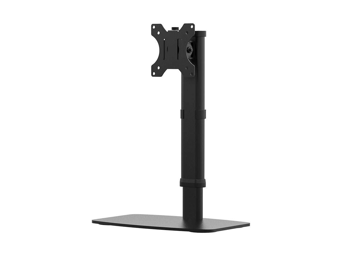 Monoprice Free Standing Single Monitor Desk Mount for Monitors Up to 27 Inches, Easy Height Adjustable, Workstream Collection, Negro