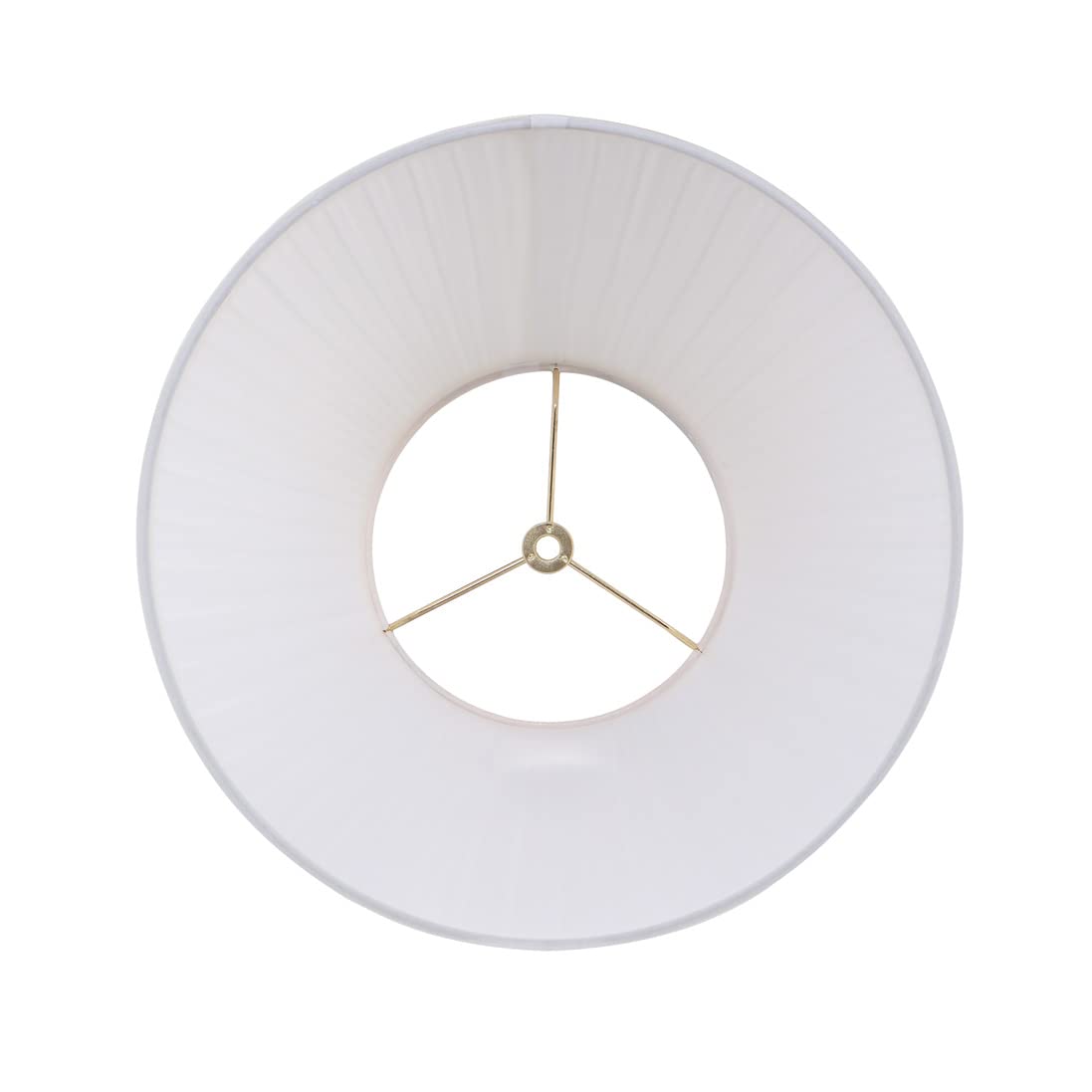 Aspen Creative 33055 - visualización de lámpara de araña de transición con tapa dura, color blanco plisado, 7 pulgadas superior x 13 pulgadas, parte inferior x 10 pulgadas inclinada