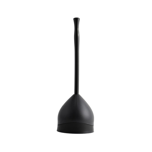 Casabella - Juego de émbolo de Inodoro y Soporte para baño, 2 Piezas, Resistente para Inodoro, Color Negro