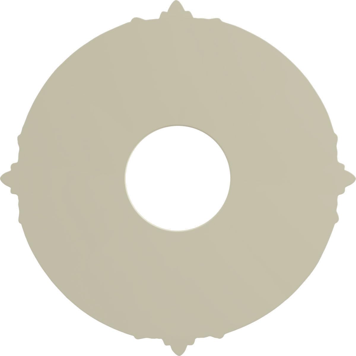 ekena millwork 11 3/4-inch od X 4-Inch ID x 1/2-inch Attica techo medallón, Entero, Blanco