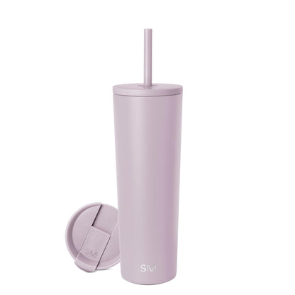 Simple Modern Classic Vaso Térmico con Popote y Tapa Abatible - 830 ml - -Lavender Mist