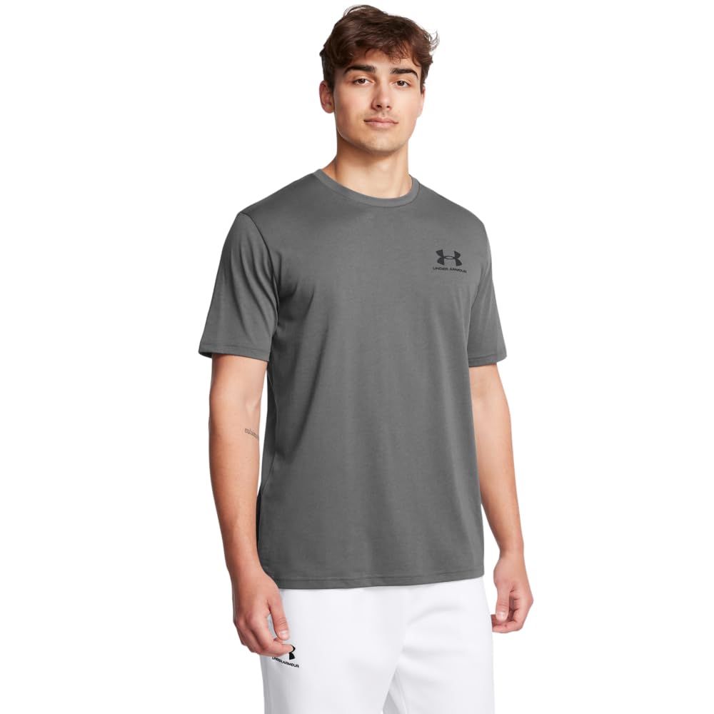 Under Armour Sportstyle Left Chest Camiseta de Entrenamiento para Hombre - (025) Castlerock - Negro - XS