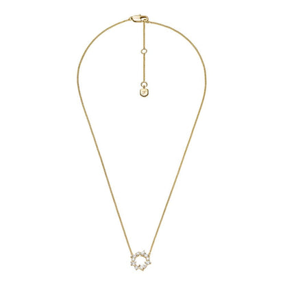 Collar Fossil Ellis JA7295710 de latón de color dorado para dama