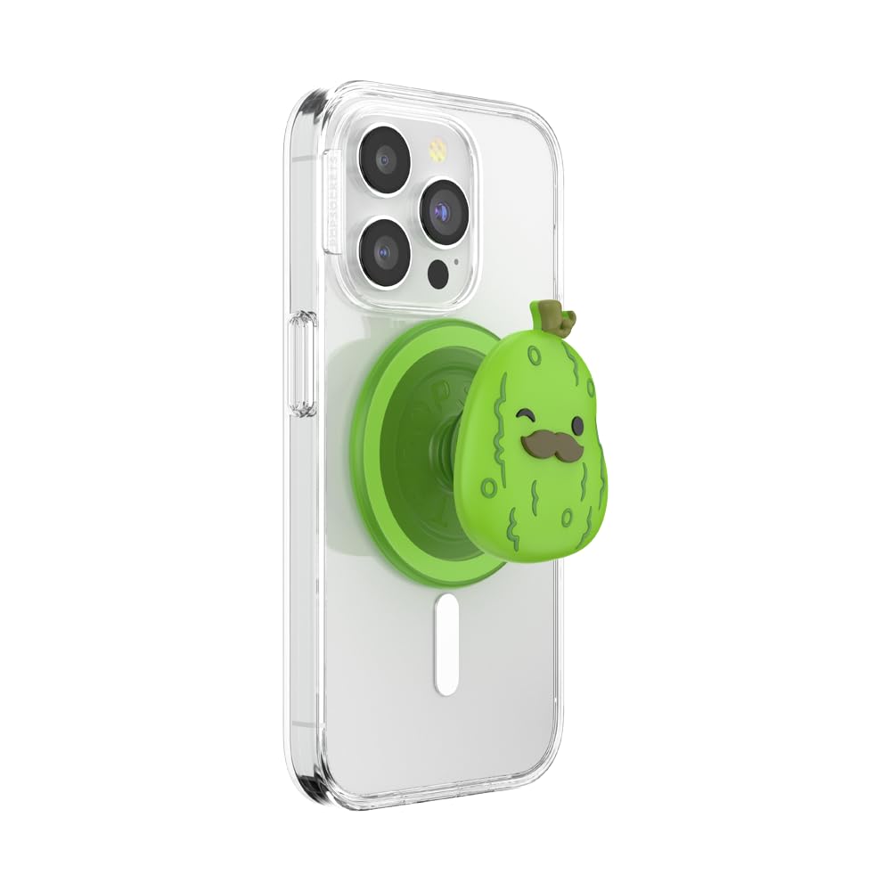PopSockets - Empuñadura para teléfono MagSafe con soporte, soporte magnético, parte superior intercambiable, sujeción segura para iPhone MagSafe, agarre para teléfono y tablet, Squishmallows - Charles