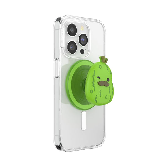 PopSockets - Empuñadura para teléfono MagSafe con soporte, soporte magnético, parte superior intercambiable, sujeción segura para iPhone MagSafe, agarre para teléfono y tablet, Squishmallows - Charles