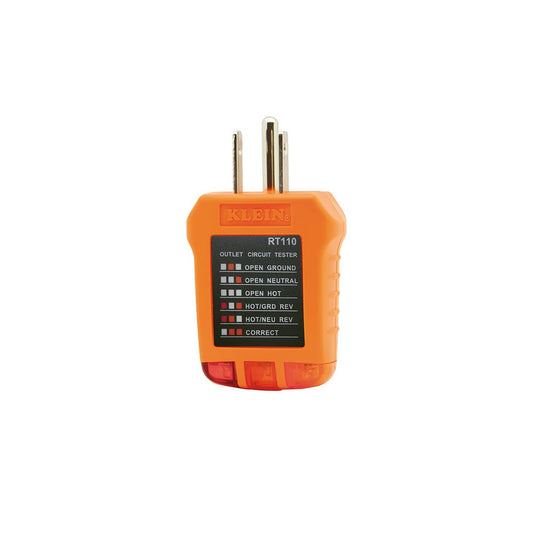 KLEIN TOOLS RT110 |Probador De Tomacorrientes | 110-125 V |Detecta Cableado