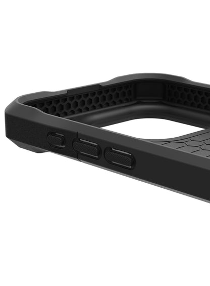 ItSkins Armor R Solid Funda con MagSafe Compatible con iPhone 15 Pro MAX, Protección Caídas 3m, Bordes Elevados, Tecnología Antimicrobiana - Negro