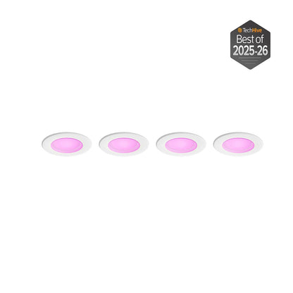 Philips Hue 4 Empotrados Inteligentes -Luz Multicolor