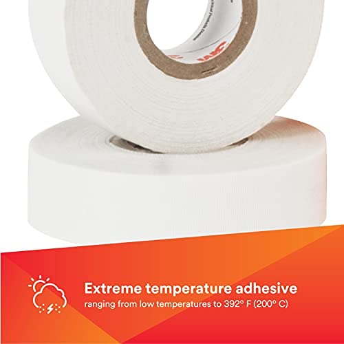 3M 69-3/4"X66' Glass Cloth Electrical Tape 69, 3/4" x 66', White