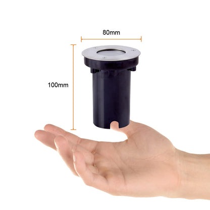 Tecnolite - Lámpara de Piso LED Empotrable Exterior 6 W, Luz Suave Cálida, IP65, LED Integrado