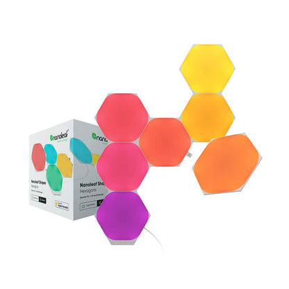 Nanoleaf Shapes - Kit de Inicio de Hexágonos de iluminación LED inteligente con 7 hexágonos