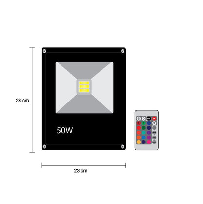 Reflector LED 50W RGB de Colores para Exterior Mil Luces