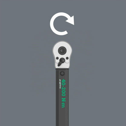 Wera 05075622001 Llave dinamométrica con carraca reversible Click-Torque C 3, 1/2", 40-200 NM