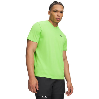 Under Armour Playera de Entrenamiento Cuello V para Hombre - XL - (363) Cyber Green - Black