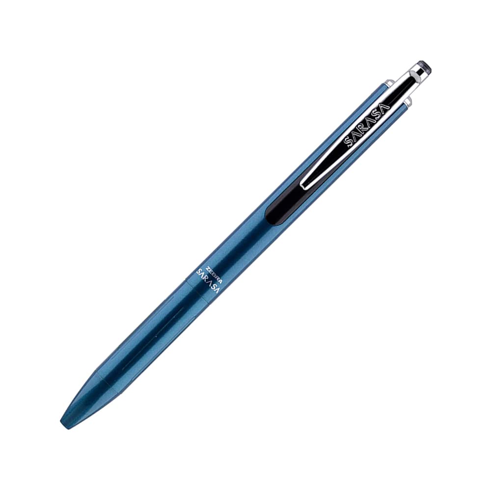 Zebra Sarasa Grand Bolígrafo Retráctil de Tinta Gel, Punto Medio, Cuerpo Metálico - Turquesa