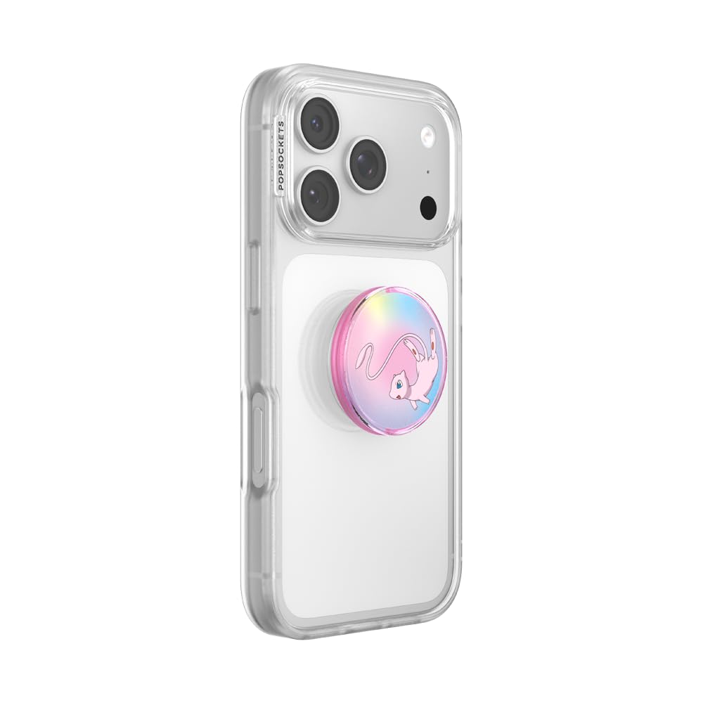 PopSockets - Soporte calcomanía para teléfono, Mew Whimsy | Sujeción cómoda y segura, antigota, atril, Pokemon, Gengar, Eevee, Spinning, Spinner, Backspin