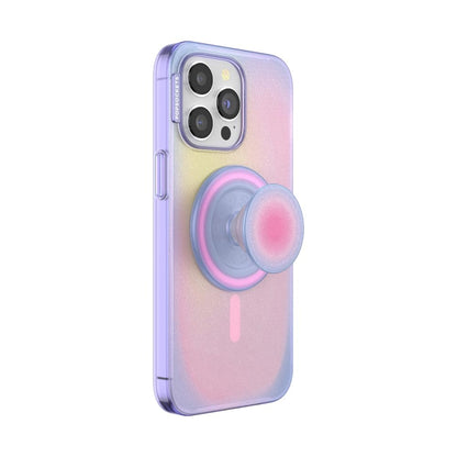 PopSockets - Funda para iPhone 15 Pro MAX con Agarre Redondo para teléfono Compatible con MagSafe, Funda de teléfono para iPhone 15 Pro MAX, Compatible con Carga inalámbrica, Cute Aura
