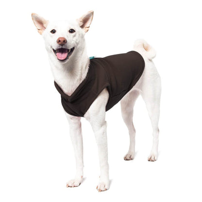 Gooby - Chaleco de forro polar para perro, color marrón, turquesa, talla XS – cálido suéter de forro polar con correa de junta tórica – Abrigo de invierno para perro pequeño – Ropa de perro para clima frío para perros pequeños macho o hembra