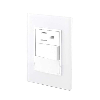 SANELEC 4476 Placa con Contacto y Doble Apagador Venecia