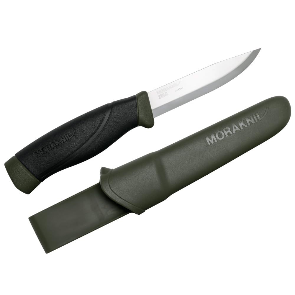 Morakniv Companion Cuchillo resistente con hoja de acero al carbono Sandvik, 0.125/4.1 pulgadas