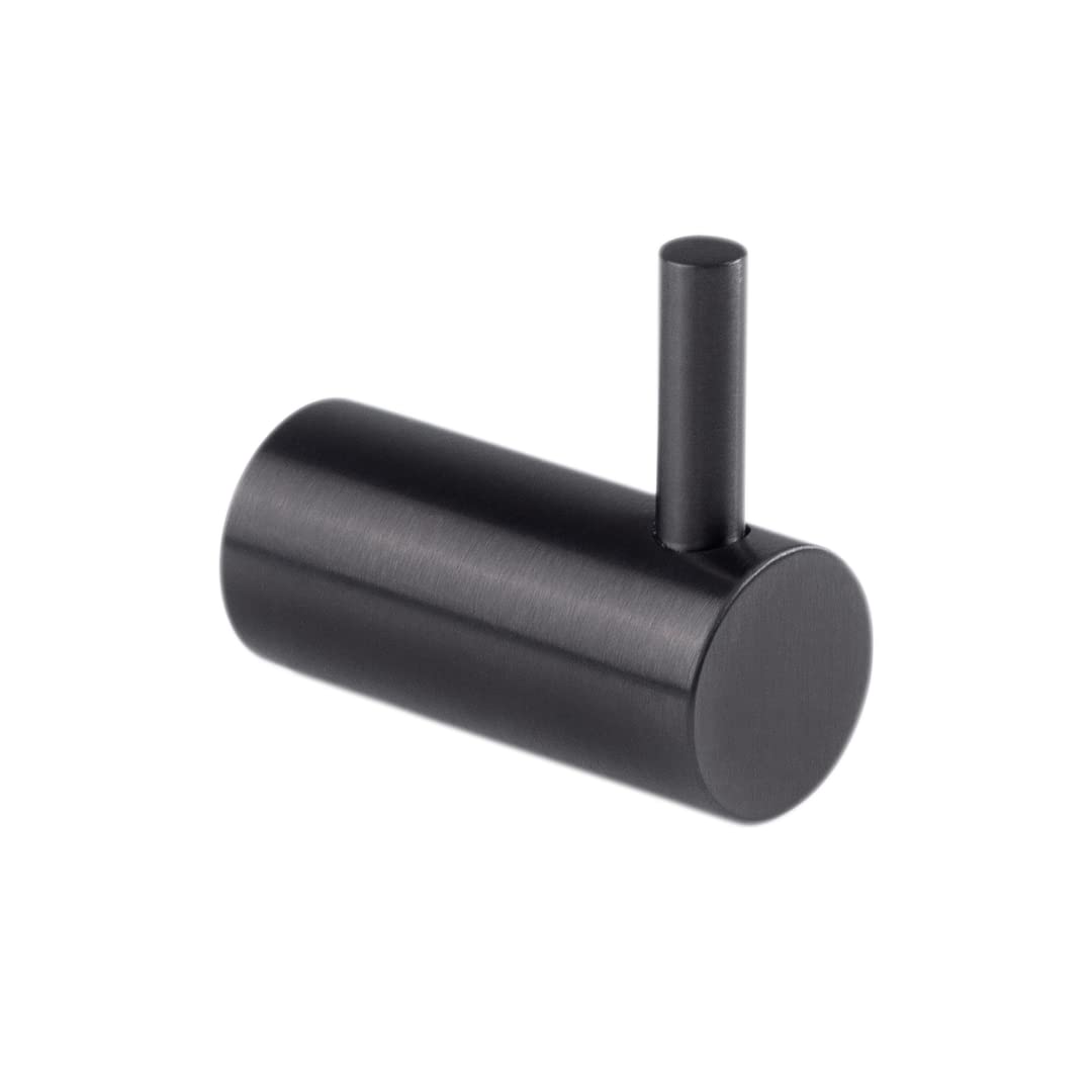 URREA INOX.06.2 Gancho Sencillo para Baño, Modelo INOX®, Acabado Negro