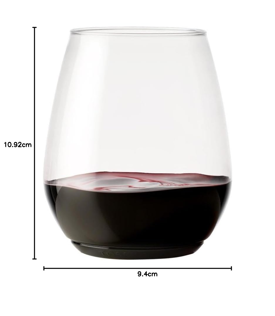 tossware Tumbler - Vasos 18 oz, Transparente, Paquete de 12