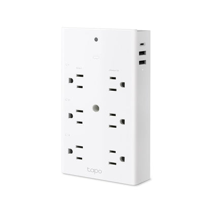 Tapo TP-Link P306, Multicontacto Inteligente, 6*outlets, 2*USB-A y 1* Puerto PD, Sensor de iluminación Ambiental Incorporado, Funciona con HomeKit, Alexa y Google.