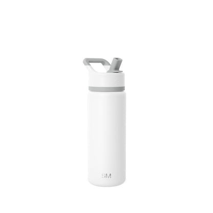 Simple Modern Summit Botella de Agua con Popote y Asa - 0.5 Litros - -Winter White