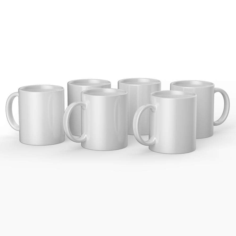 Cricut Taza biselada en blanco, con revestimiento de cerámica, apta para lavaplatos y microondas para decorar, compatible con prensa de tazas y tinta infusible, sublimación de 12 onzas, ideal para