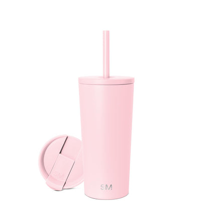 Simple Modern Classic Vaso Térmico con Popote y Tapa Abatible - 590ml - Rubor