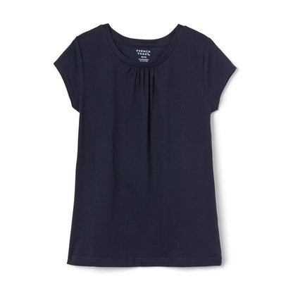 French Toast Playera de Manga Corta con Cuello Fruncido para Niña - 5 - Azul Marino