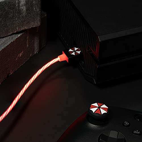 Numskull - Cable LED USB tipo C y empuñaduras para pulgar - Cable de carga rápida de 1,5 m, driver Xbox Series X Mod
