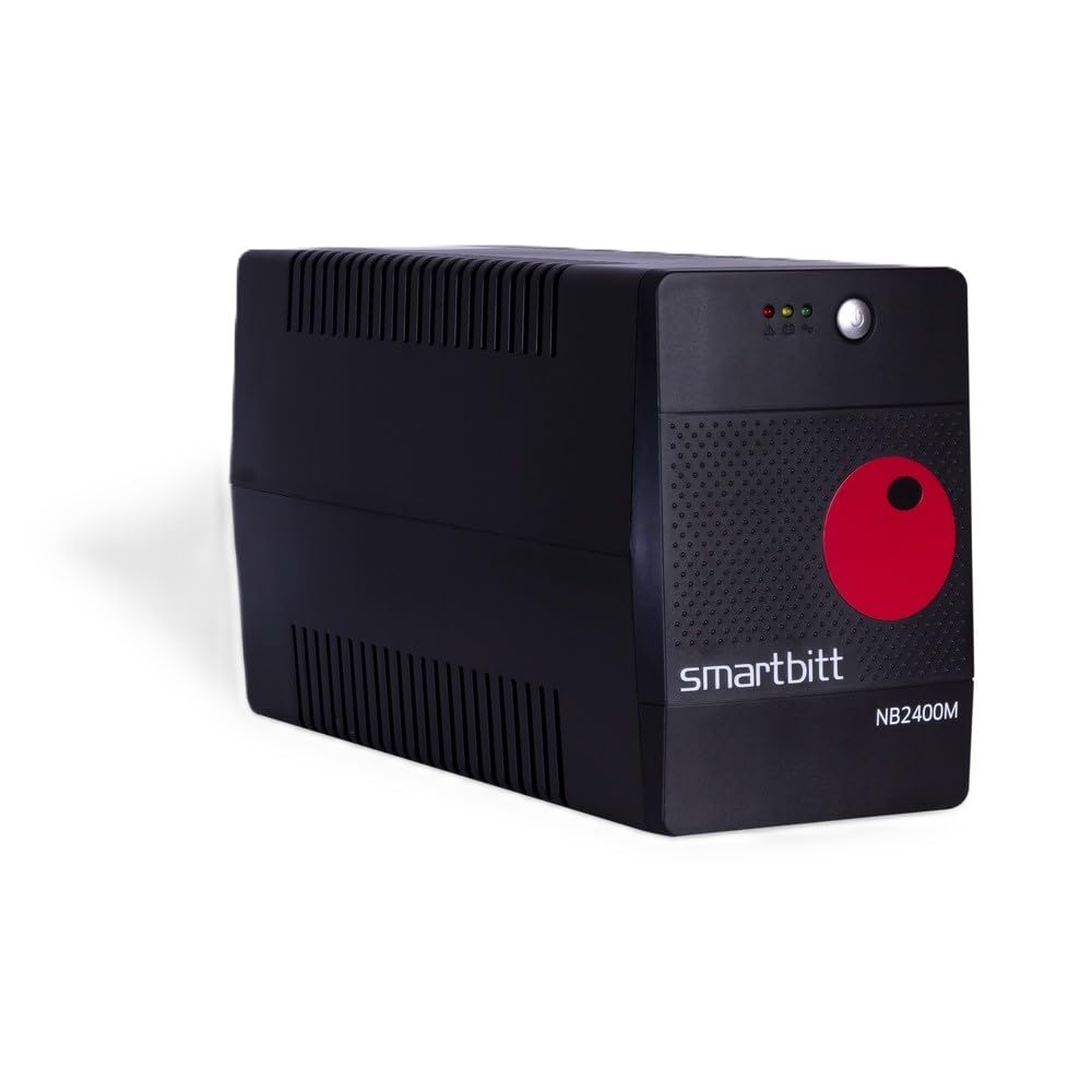 Smartbitt No Break Interactivo de 2400 VA / 1200 W con 8 Contactos, Negro, SBNB2400M