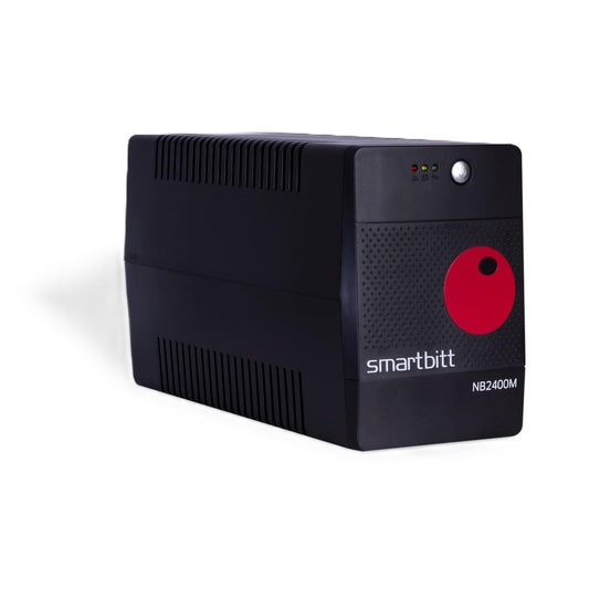 Smartbitt No Break Interactivo de 2400 VA / 1200 W con 8 Contactos, Negro, SBNB2400M