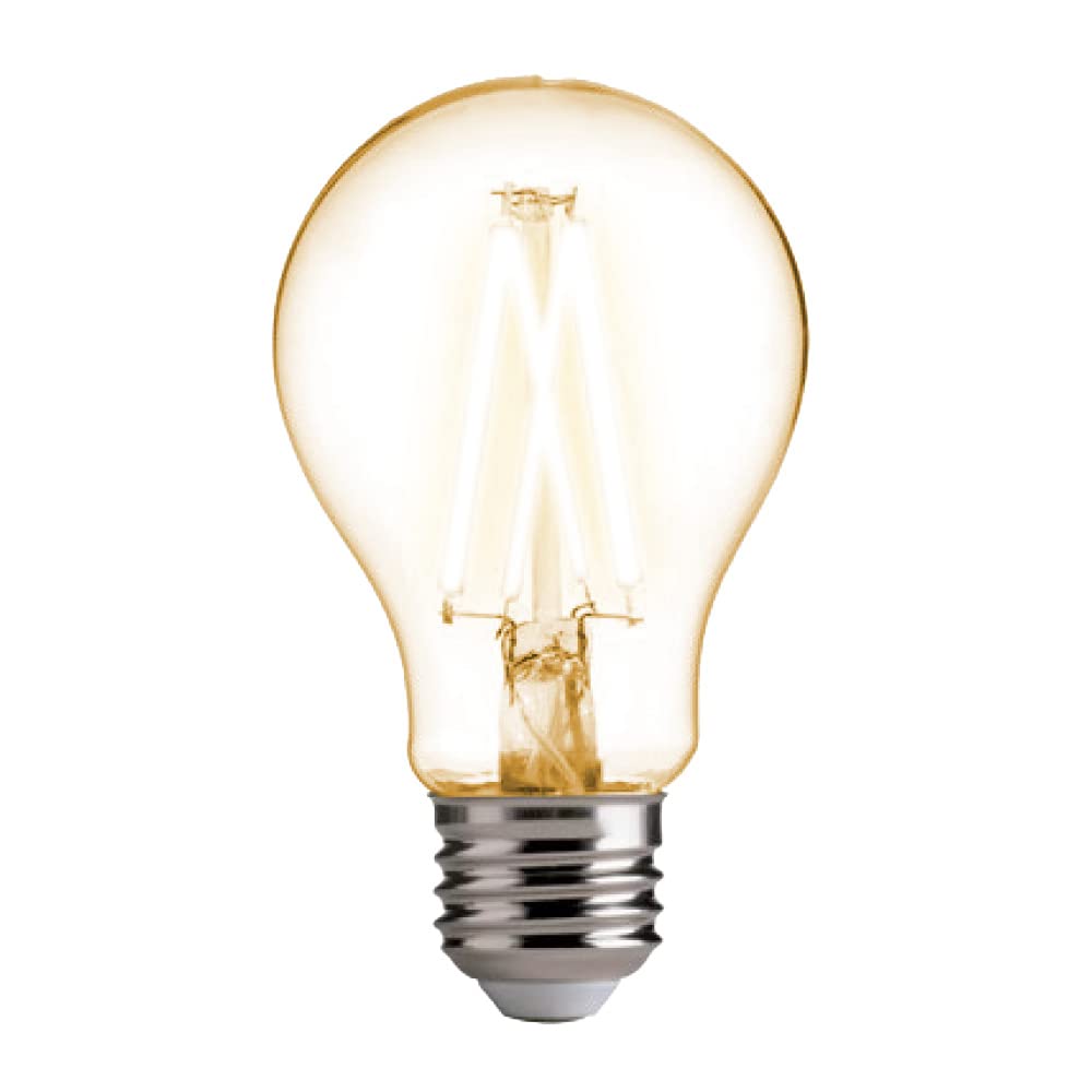 Tecnolite Connect Foco LED Inteligente Filamento A19 WiFi 5.5W - Luz Blanca Dinámica, Atenuable, Bombilla Compatible con Alexa, Google Assistant, Atajos de Siri y App móvil