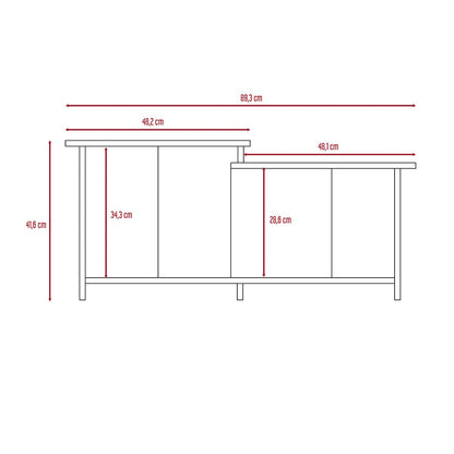 Espacio Klik KLIK Mesa de Centro wema armable, Color Duna, Dimensiones 89.3 Largo X 53.1 Ancho X 41.6 Alto cm, Estilo contemporáneo, con Superficie Amplia
