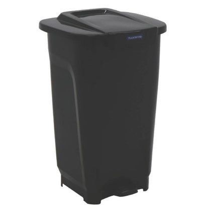TRAMONTINA - Basurero T-Force, Contenedor de Cocina, de Polipropileno Inyectado en Color Negro, con Abertura de Pedal, Capacidad de 50 L