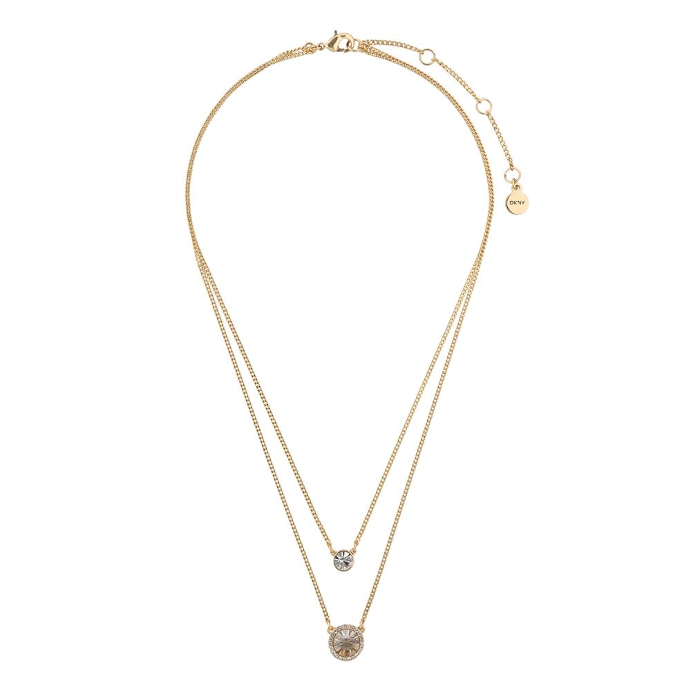 DKNY Collar Dorado Circular Para Mujer