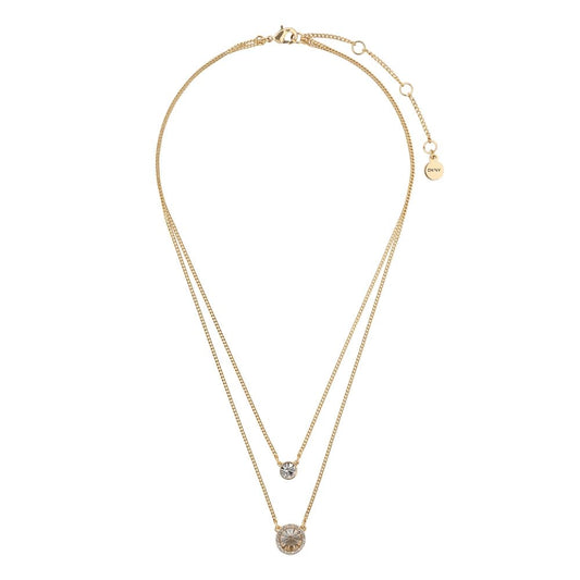 DKNY Collar Dorado Circular Para Mujer