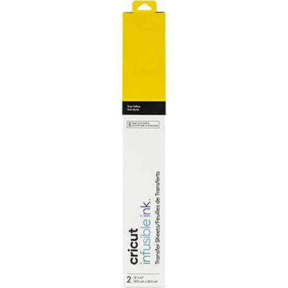 Cricut Hojas de Transferencia de Tinta infusible – 2 Hojas de 12 x 12 Pulgadas – Amarillo Verdadero EasyPress, Maker, Explore Air 2