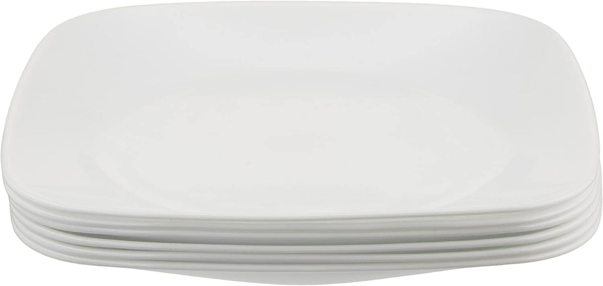 Corelle Square Pure White 22.9cm Plate Set (6-Piece)