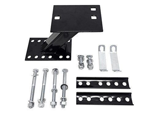 MaxxHaul 80071 Portaequipajes de Repuesto para Remolques con Soporte de Bloqueo de Neumáticos, Negro