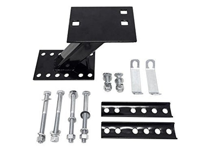 MaxxHaul 80071 Portaequipajes de Repuesto para Remolques con Soporte de Bloqueo de Neumáticos, Negro