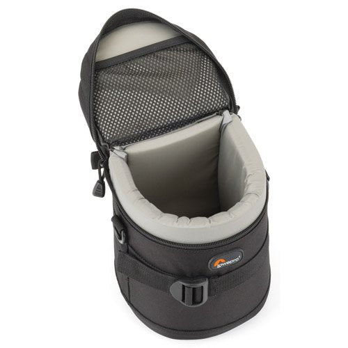 Lowepro Estuche para Lente 11 x 14 cm con Relleno de Espuma Antigolpes, Compatible con SlipLock, Cremallera Reforzada y Material Impermeable, Ideal para Fotografía Profesional, Color Negro