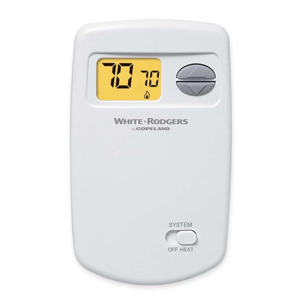 White-Rodgers 1E78-140 Termostato No Programable para Sistemas de Una Sola Etapa, Blanco