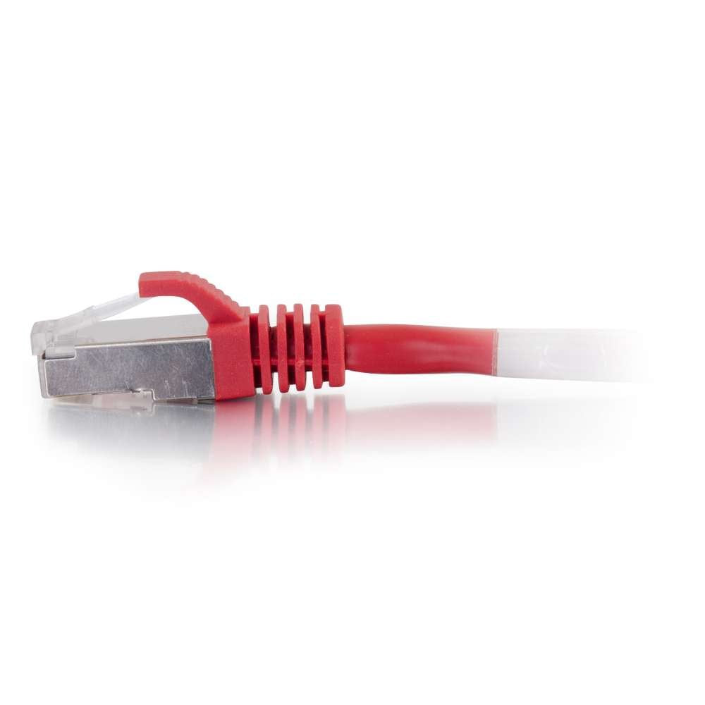C2G Cat6 00857 - Cable Conexión de Red Ethernet sin Enganches, Rojo, 9.15 m/30 ft