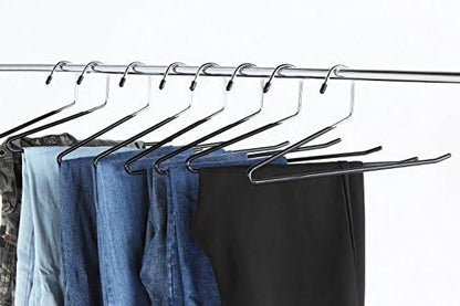 Jeronic Pant Hangers, 20 Pack Steel, Black