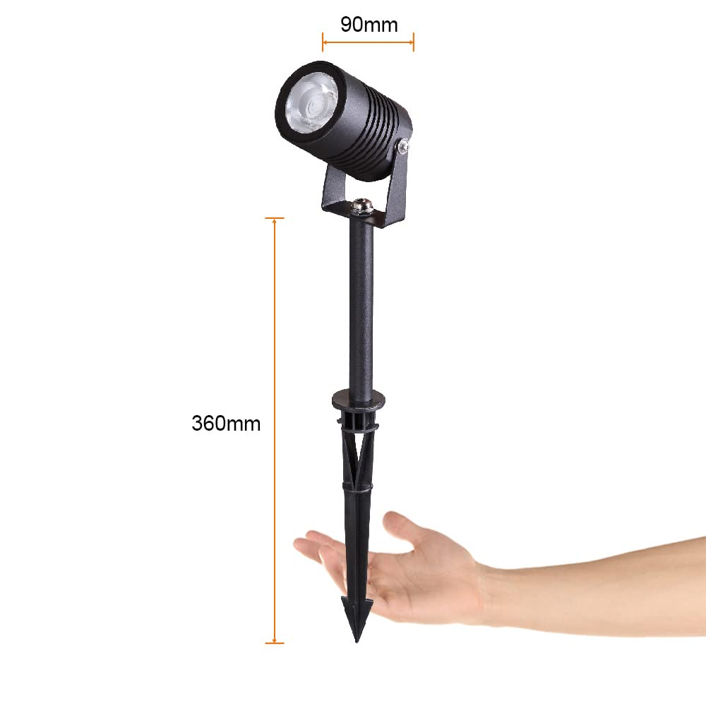 Tecnolite Lámpara con Estaca LED Jardín 9 W, Luz Suave Cálida, IP65, IK06, No atenuable, LED integrado